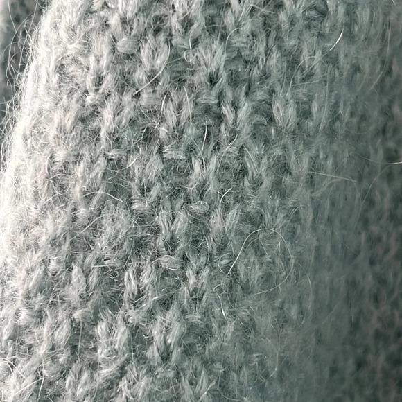 Maison Pholya Mohair Wool Blend Cowl Neck Tunic Sweater Dolman Fringe Sleeve M - Picture 8 of 12